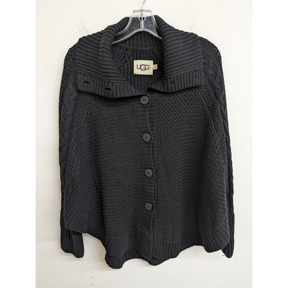 Ugg Maribeth Black Cable Knit Button Cardigan Swe… - image 3